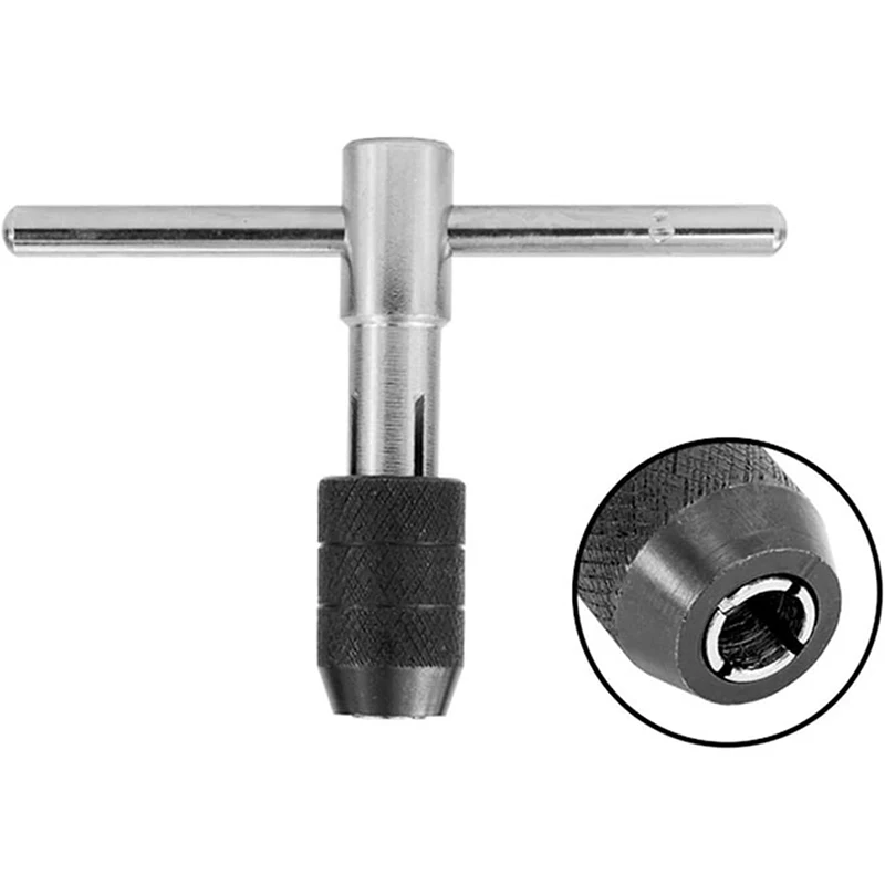 Adjustable T-Type Tap Wrench Hand Thread Tap Holder M3-M6 M5-M12 T-handle Ratcheting Tap Wrenches Hand Tools Accessories