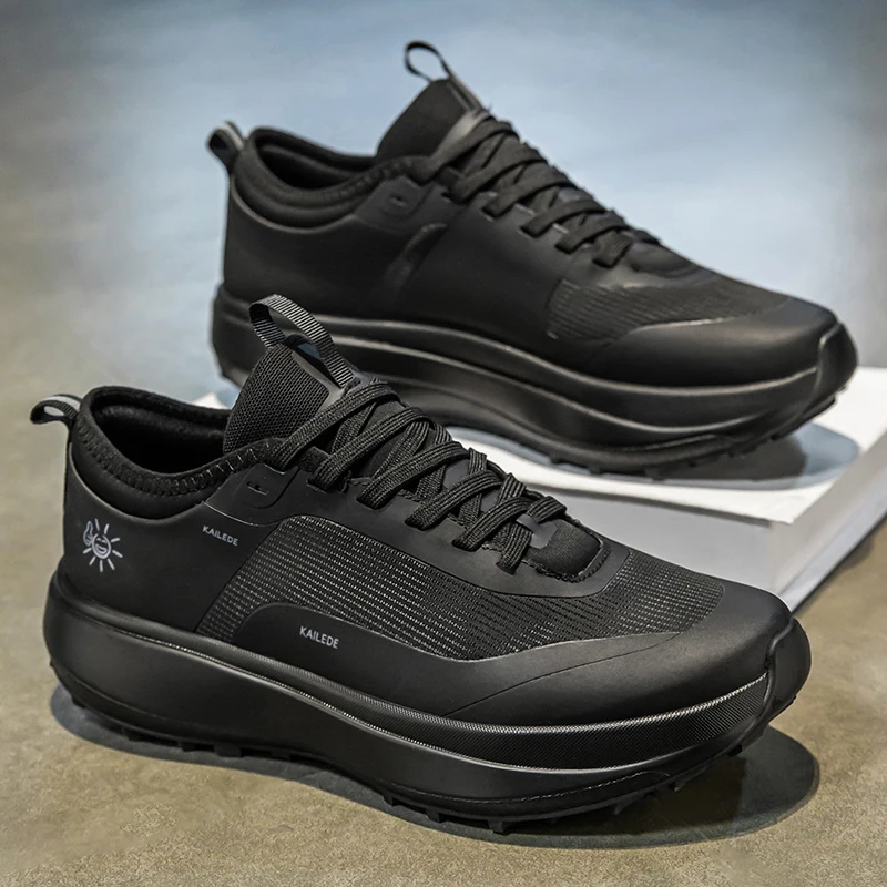 New Men Golf Shoes Outdoor Leather Fashion Soft Sneakers Flat Walking Black White Quality Golfer Footwear for Man Waterproof - Image 6