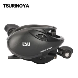 TSURINOYA-135g 초경량 6.1g 스풀 미끼, 기교 베이트 캐스팅 낚시 릴, 다크 울프 50S 7.1:1 4kg 얕은 스풀 라이트 게임 코일