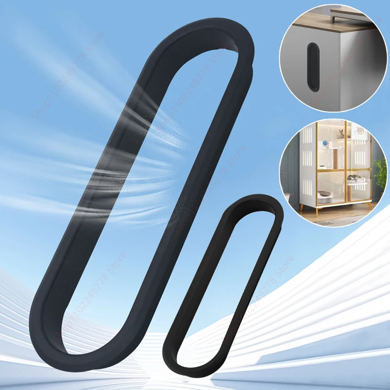 2pcs Oval Plastic Cable Outlet Grommet PC Desk Wire holder Cabinet vent hole decor handle table plug cover Wiring Accessories