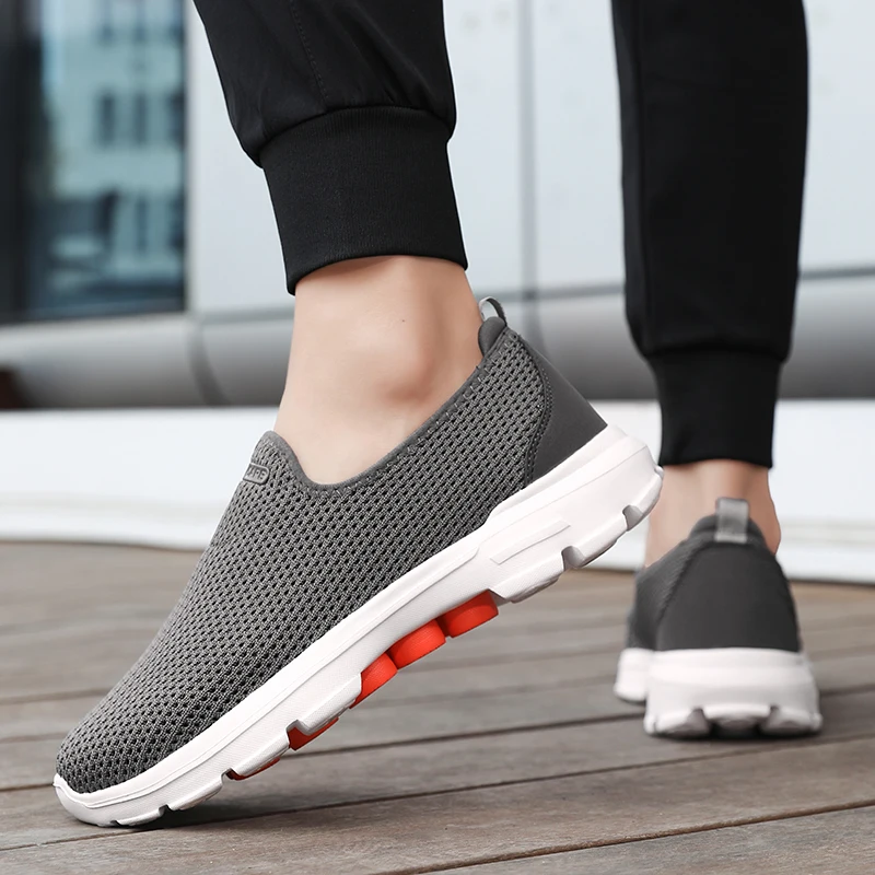 Men's Slip in Loafers, Casual Sports Black Walking Slippers, Mesh Breathable Tennis Shoes new blanace shoes 2025