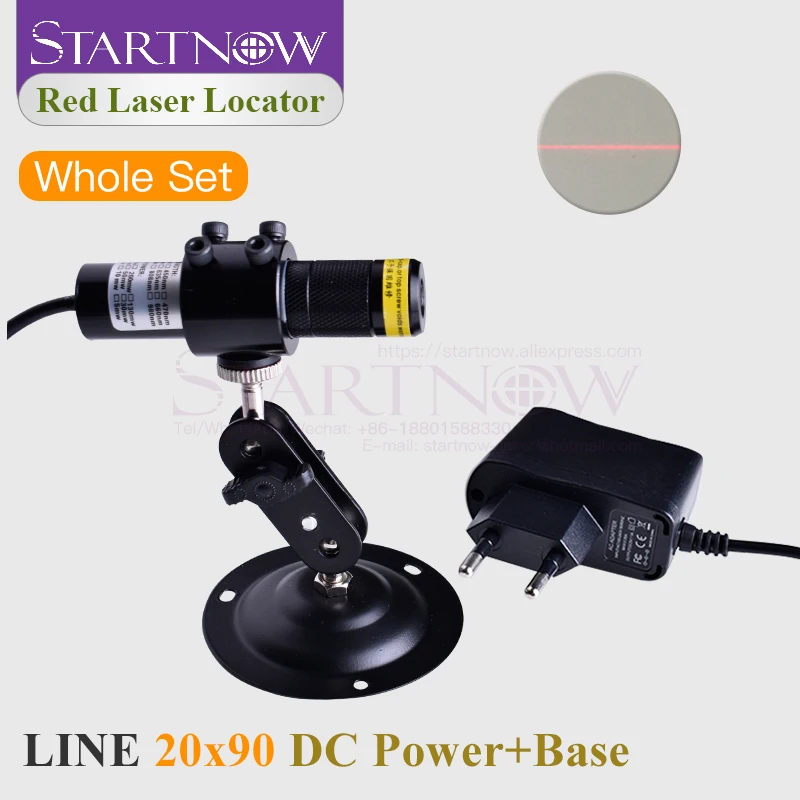 

Red Light Indicator Set 20*90 660nm 100mw With Power Adpter Module Beam Alignment Line Laser Locator For CNC Machine Positioning