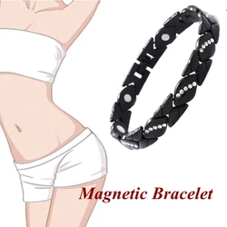 Vintage Black Color Magnetic Bracelet Women Arthritis Pain Relief Adjustable Bio-Energy Blood Pressure Bracelet Health Jewelry
