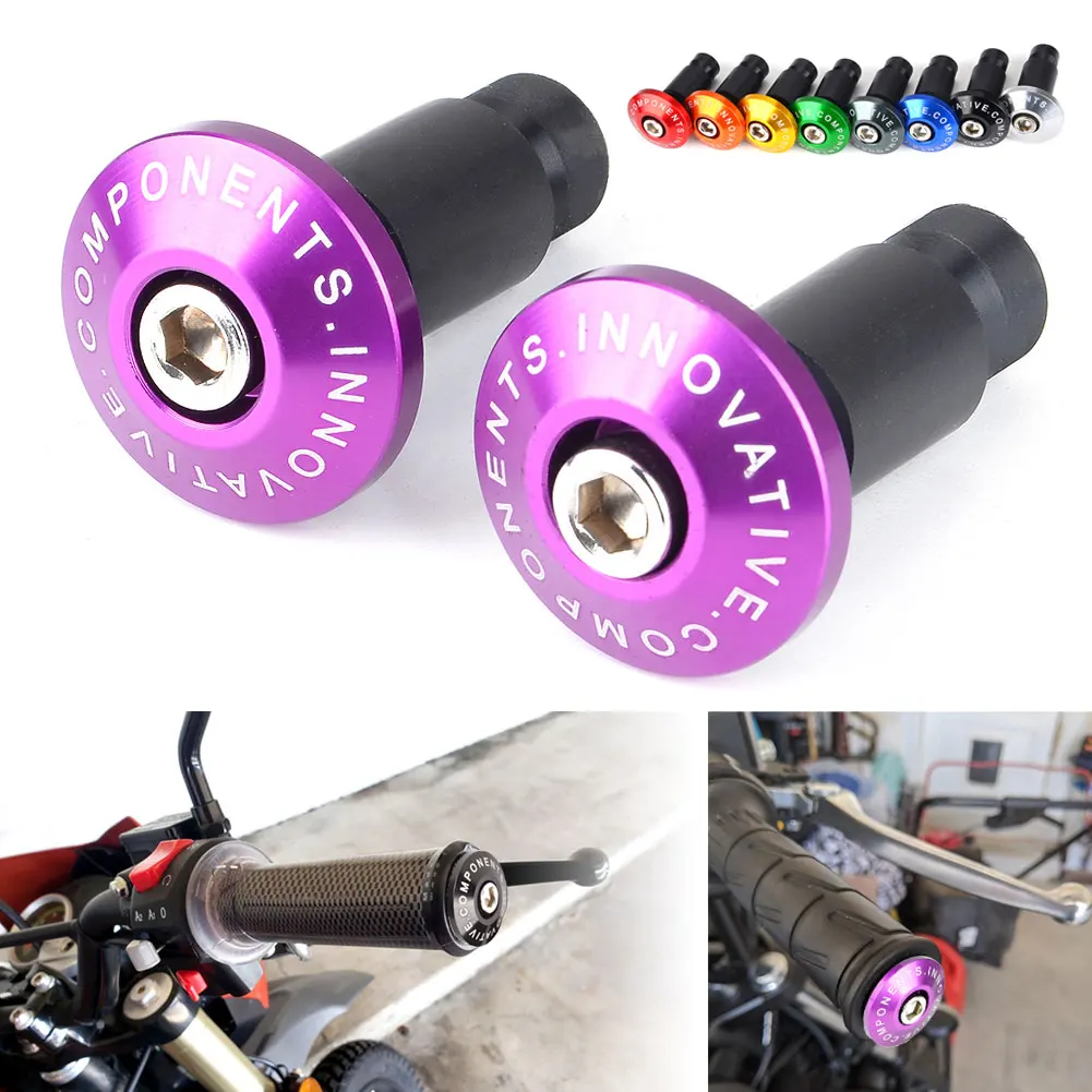 Motorcycle Handle Bar End Plugs Weights Handlebar Grips Cap Anti Vibration Silder Plug for Yamaha Kawasaki Honda Dirt Bike