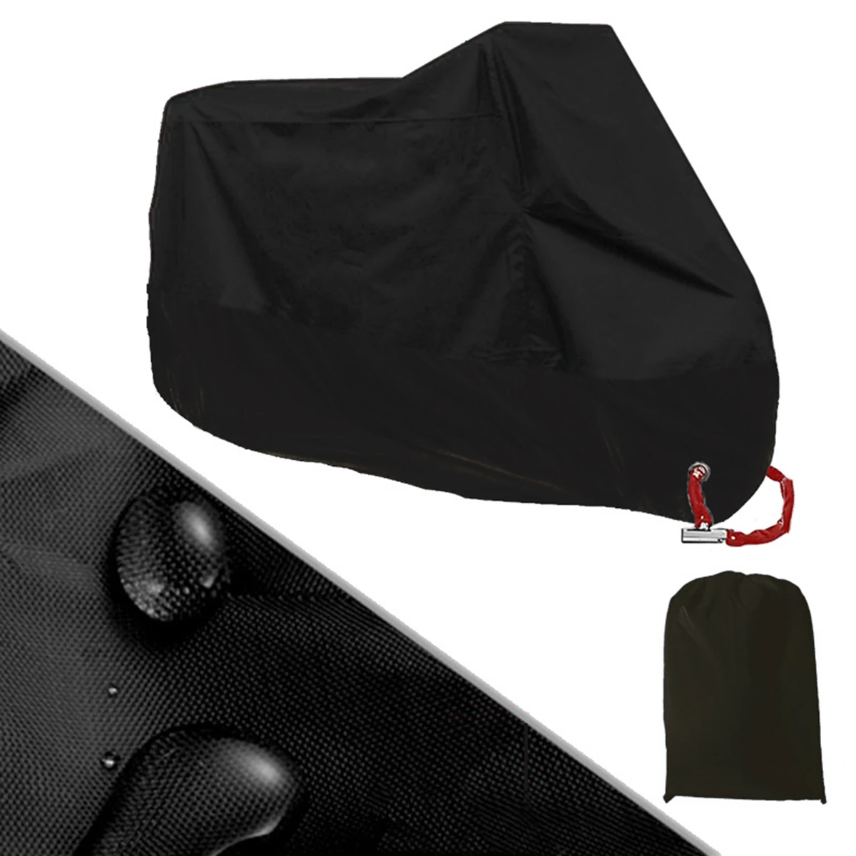 XXXXL Black Motorcycle Cover 4XL For Harley Davidson Street Glide Electra Glide Ultra Classic FLHTCU Road King Touring Honda GL