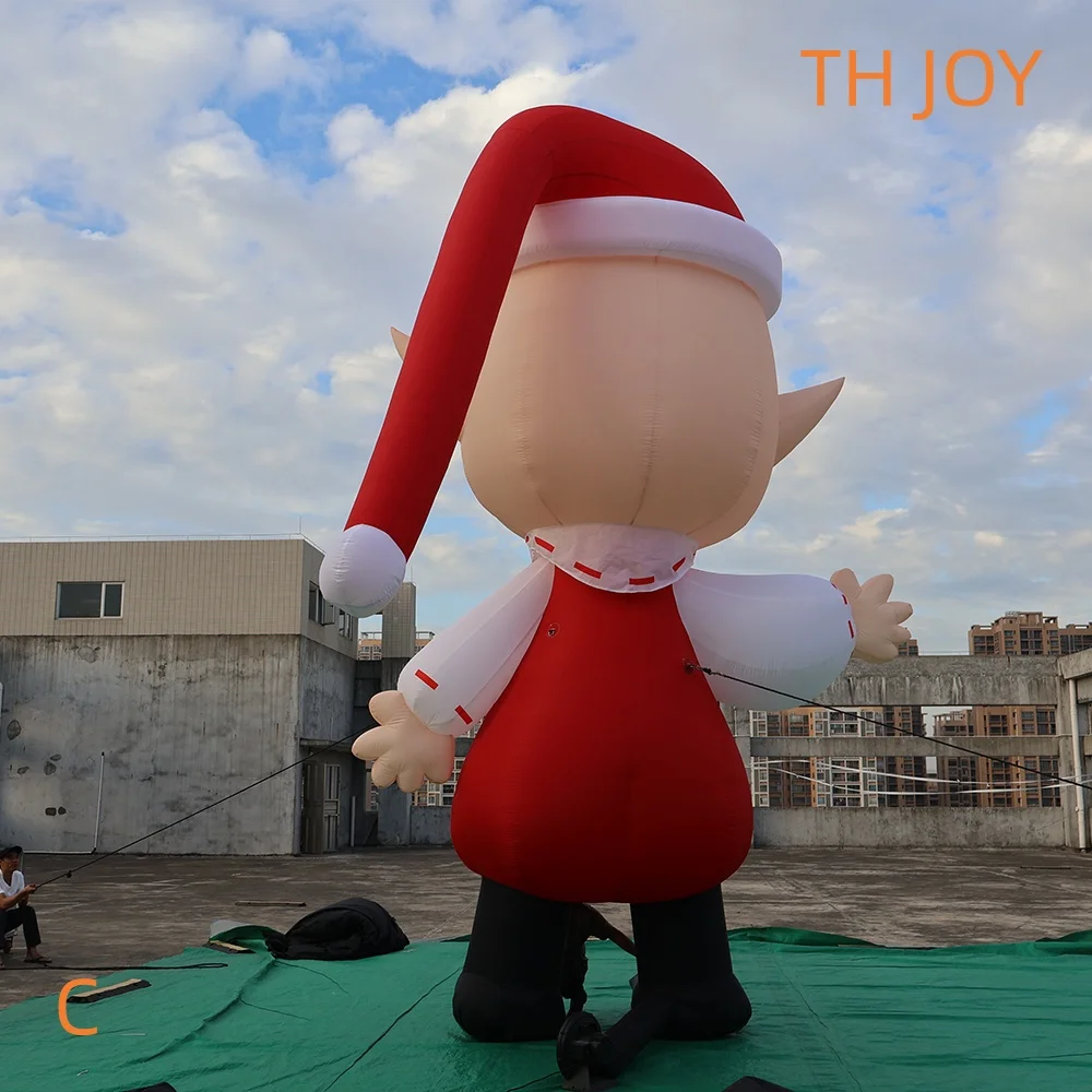fast air ship to door,20ft 6m tall Santa cartoon Inflatable Christmas Elf for outdoor decoration