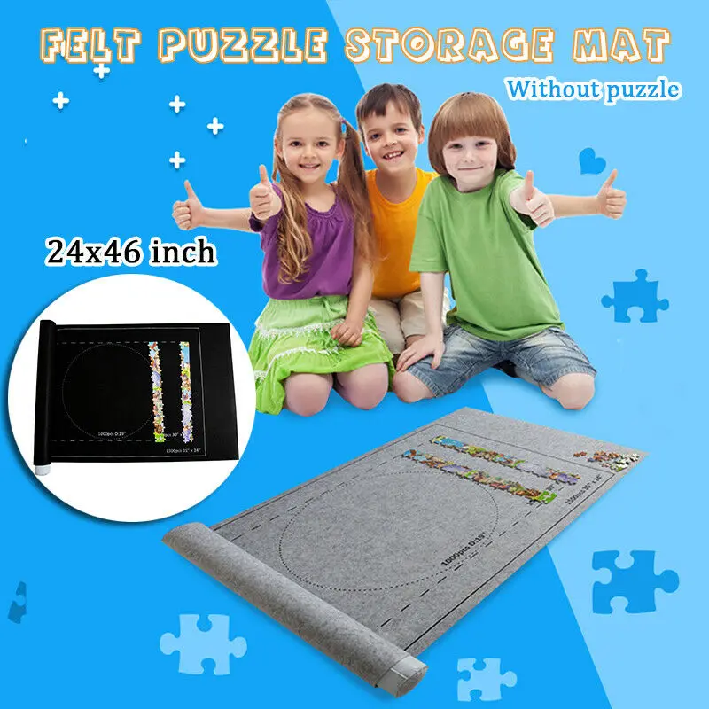 Jigsaw Puzzle Storage Roll Mat with Guiding Lines Jigsaw Puzzles Up to 3000 Pieces Saver Large Puzzles Board for Adults Kids