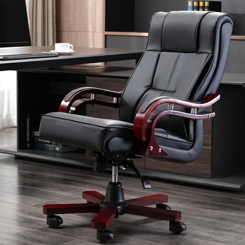 Chaise d'ordinateur de vanité en cuir, chaises de bureau de salon, concepteur exécutif de jeu, travail d'étude, meubles de joueur confortables