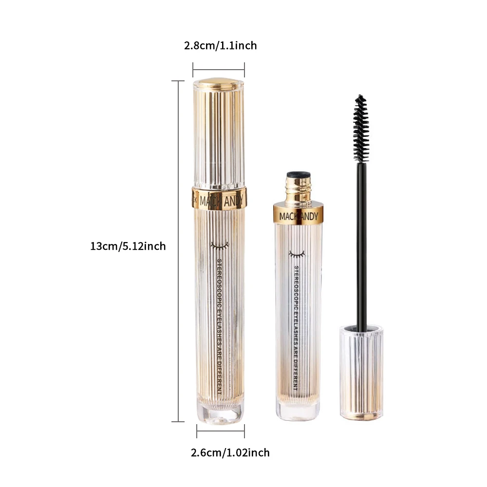 MACKANDY Waterdichte 3D Verlenging Mascara Zwarte Wimperverlenging Wimpers Borstel Langdurige Zijde Mascara Cosmetica Gift