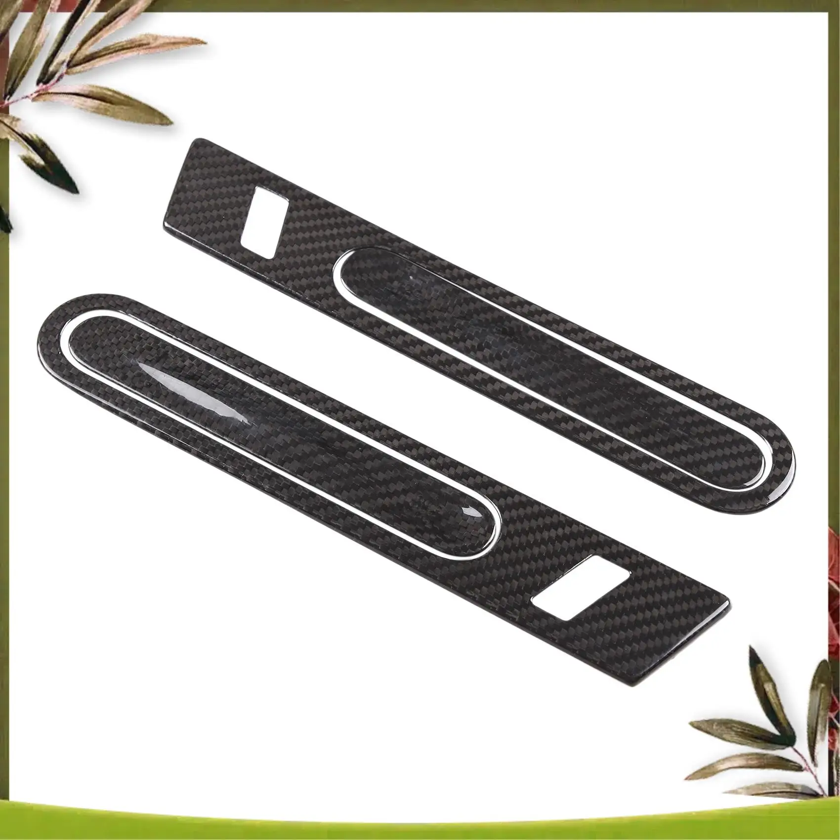 

NEW For Nissan R35 GTR 2006-2018 Real Carbon Fiber Outer Door Handle Cover Glossy Finish Pull Surround Interior Trim