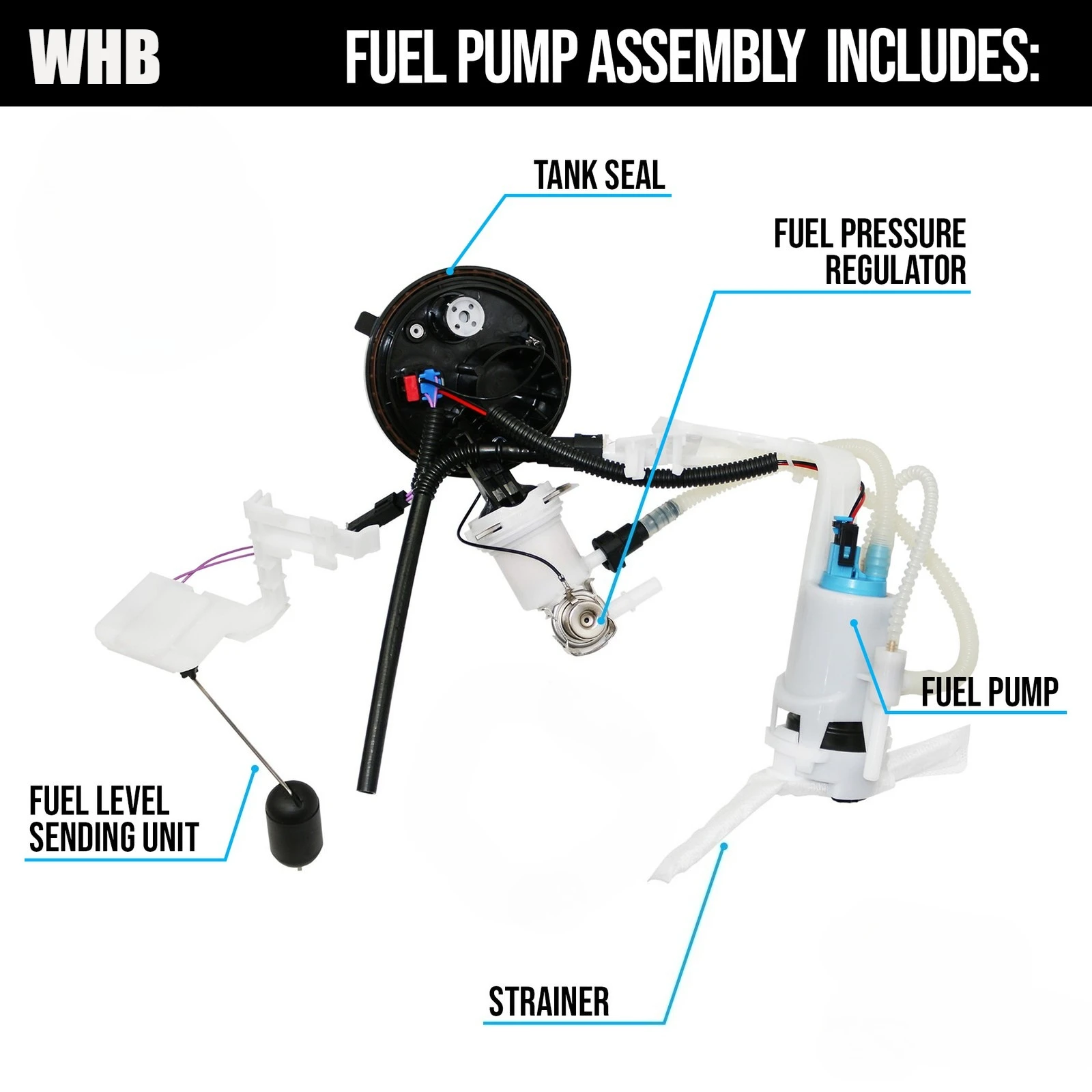 HIGH QUALITY WHB EFI Fuel Pump Module Assembly OIL PUMP 75076-08B for Harley-Davidson 2008-2022 Road king 2018 2019 2020 2021