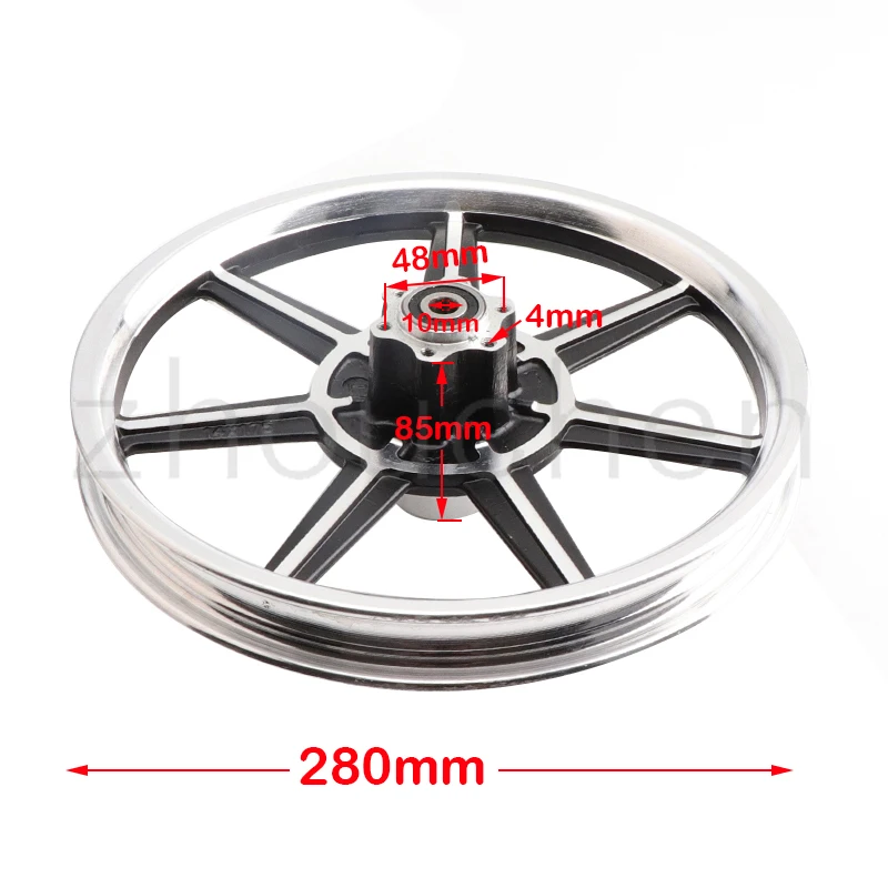 Motorcycle Accessories 14 inch aluminum alloy wheel 14x1.75 disc brake front rim for electric scooters E-bike folding bicycles