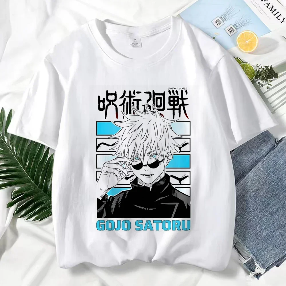 

Japanese Anime Jujutsu Kaisen Women's T-shirt Gojo Satoru Printed T-shirt Unisex Harajuku Fashion Casual Short sleeved T-shirt
