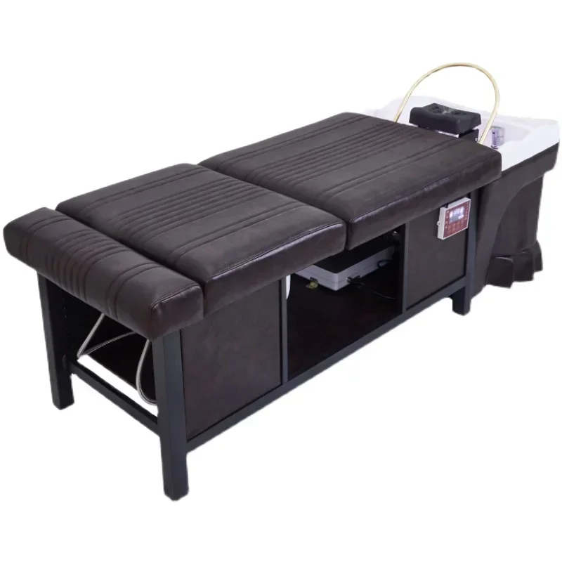 constant temperature water circulation bed with fumigation and Thai head massage for barber shop, hair salon and beauty salon