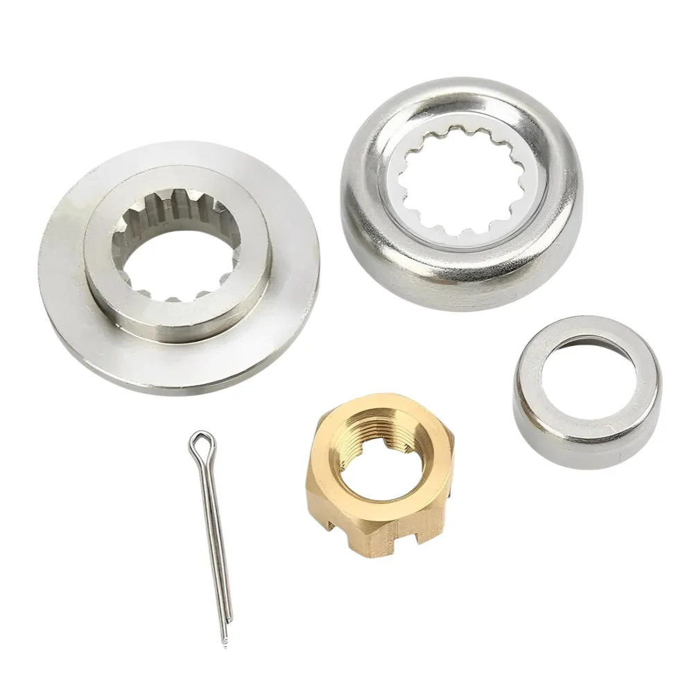 1 Set Propeller Install Nut Kit For 30-60HP Outboard Engine With Bushing Spacer Castle Nut Marine Boat Parts Accessories
