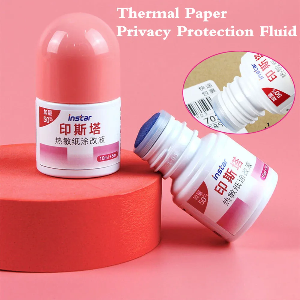 

Thermal Paper Corrector Data Protection Fluid Important Privacy Protection Correction Fluid Portable Courier Invoice Alter Tool