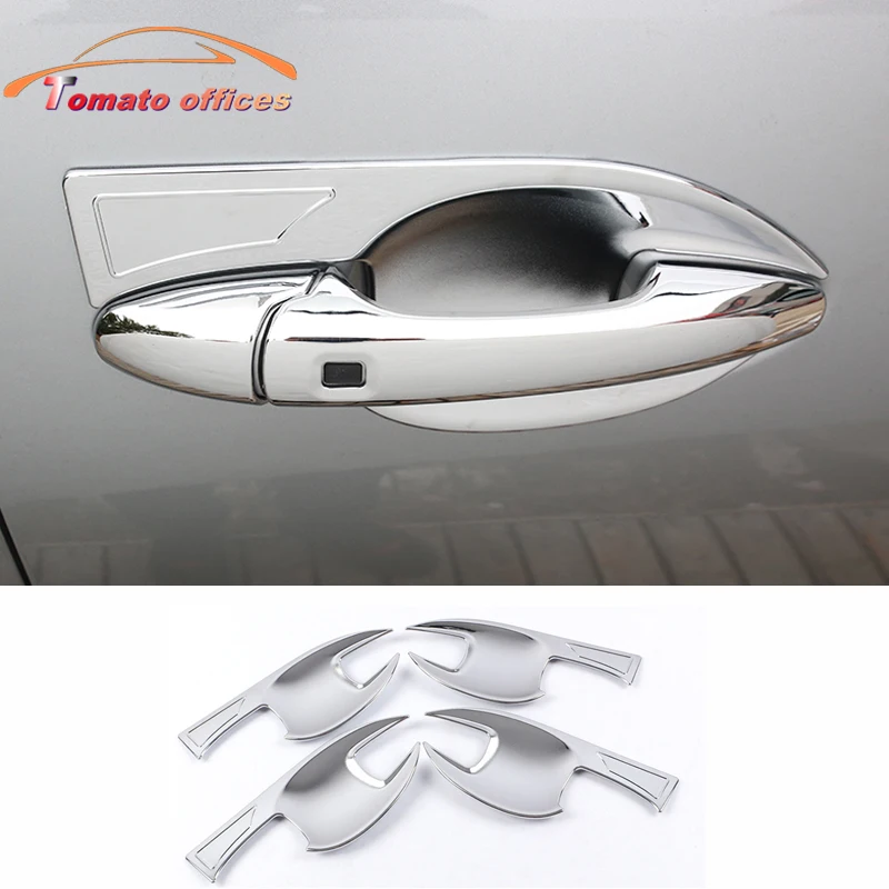 

ABS Chrome External Car Door Handle Bowl Frame Sticker Cover For Great Wall Cannon GWM Poer Ute 2021 2022 Accessories 4PCS