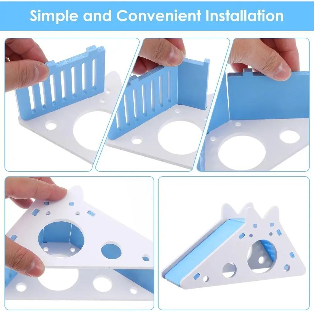 New PVC Hamster Slide Assembled DIY Hamster Accessories With Ladder And Slide Small Pets Cage For Small Pets