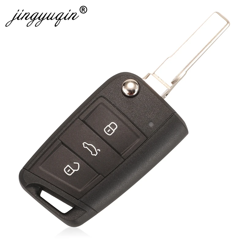 jingyuqin Original Car Flip Remote Key Fob 434MHz MQB48 for VW Golf MK7 Jetta Skoda Octavia Superb Touran Tiguan 753BA/ 752BB/BC