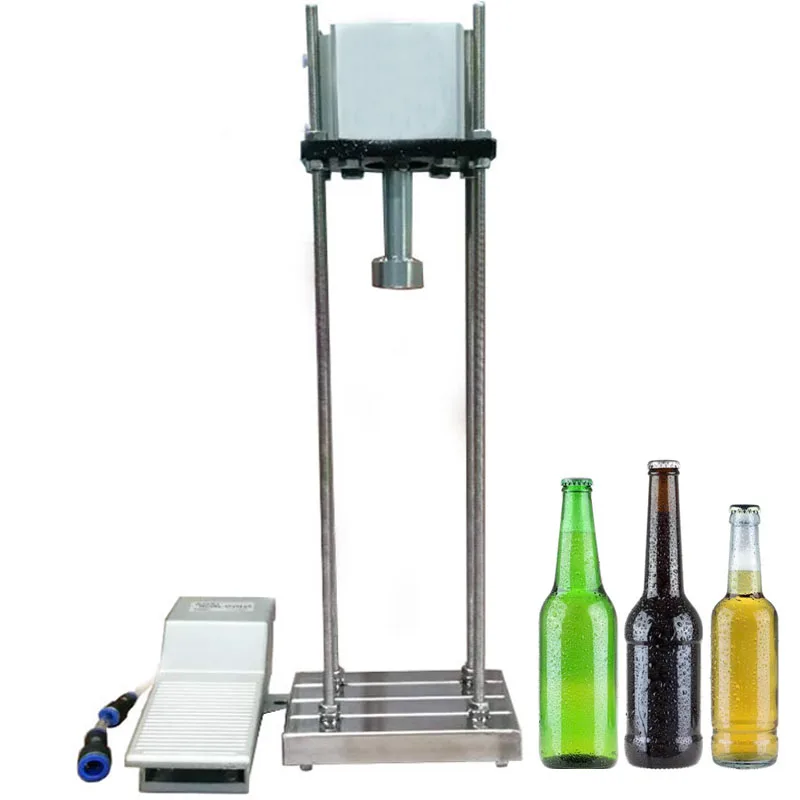 Machine de capsulage manuelle pour bouteilles de bière domestiques, machine de scellage de bouchons, semi-automatique, commerciale, pneumatique