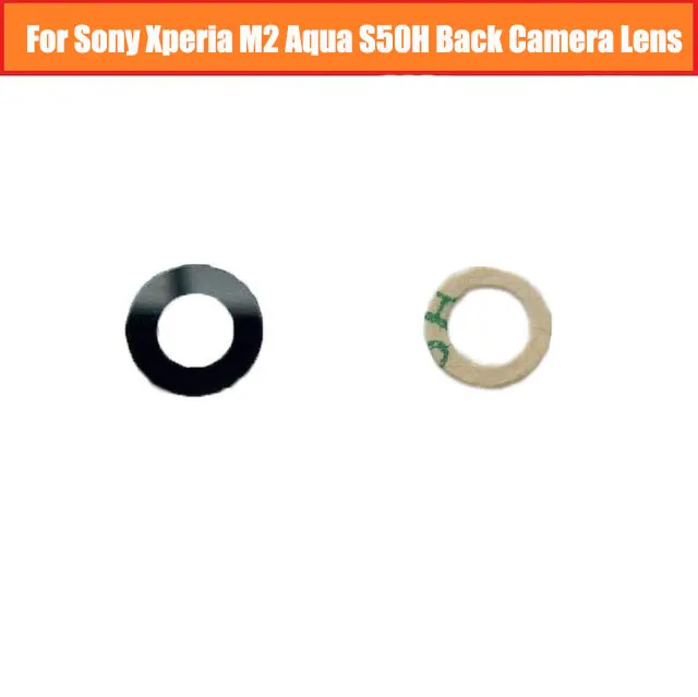 New 8MM Optics glass lens for sony Xperia M2 Aqua S50H back camera lens glass is made of glass with sticker replacement parts