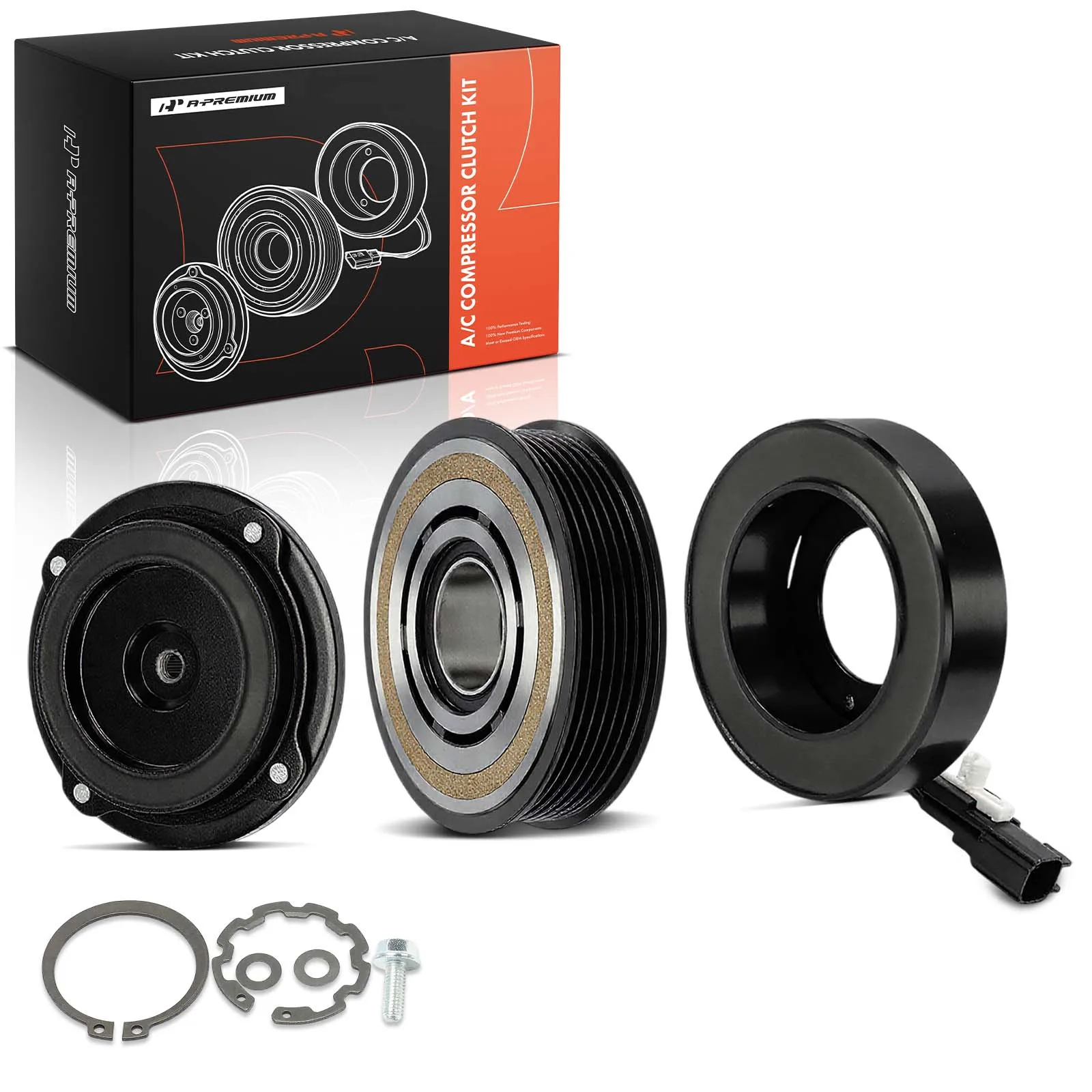 A-Premium AC Compressor Clutch Kit for Ford Explorer 2011-2015 Police Interceptor Utility 2013-2015