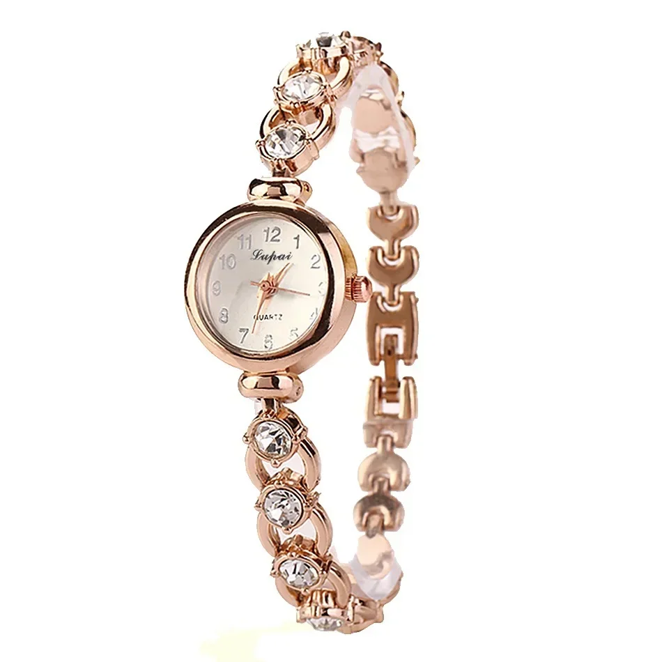 Reloj de pulsera de diamantes de imitación de aleación para mujer, reloj de diamantes de lujo para mujer, reloj de pulsera de cuarzo informal, nuevo