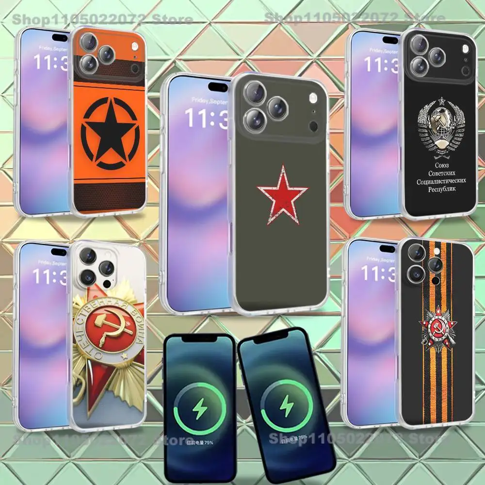 

Red Soviet Union USSR Flag For iPhone 17,12,11,14,13,15,16,Plus,Air,Pro,Max,E,Mini for Magsafe Magnetic Frosted Phone Case