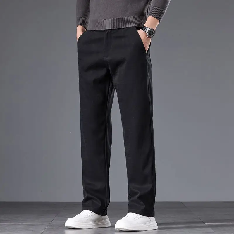 

New Autumn and Winter Casual Pants Business Straight Loose Stretch Pants Laiser Thick Men's Style