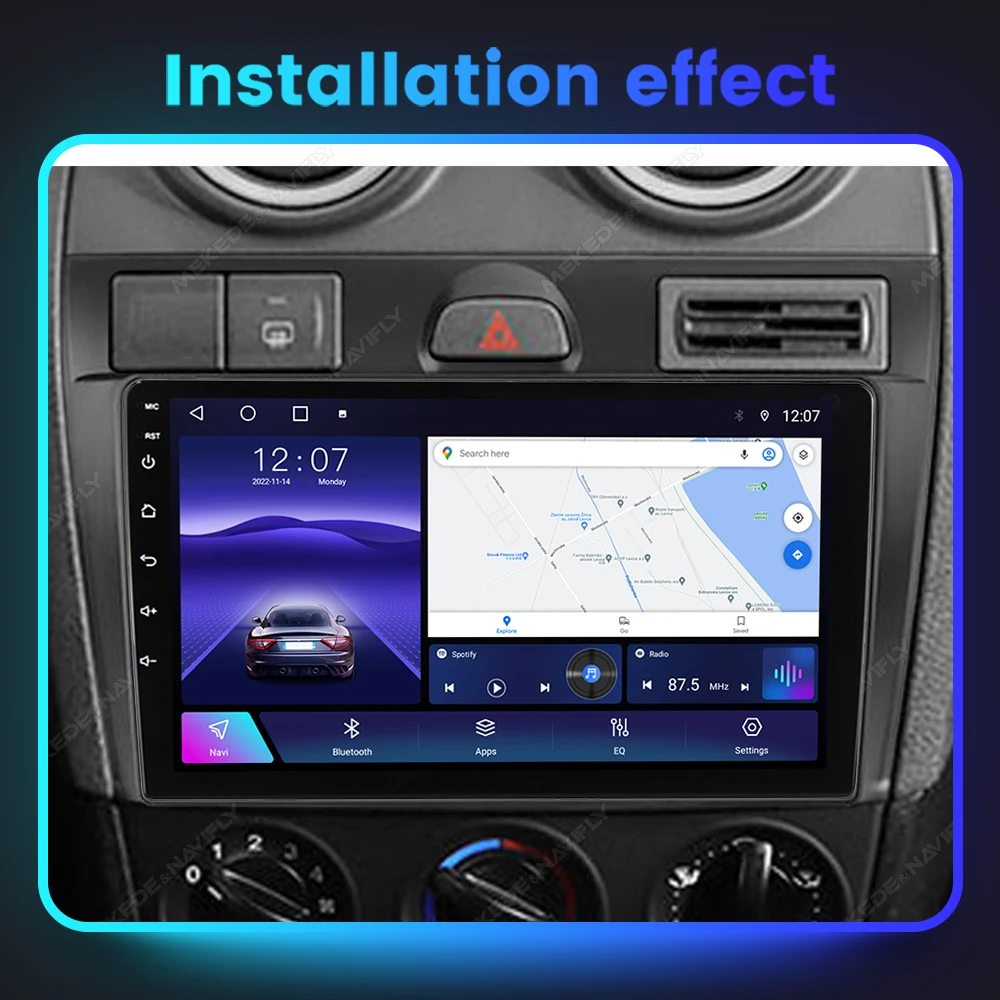 Android OS Carplay For Ford Fiesta Mk VI 5 Mk5 2002 - 2008 Car Radio Multimedia Player GPS Navigation Stereo 4G WIFI QLED Screen