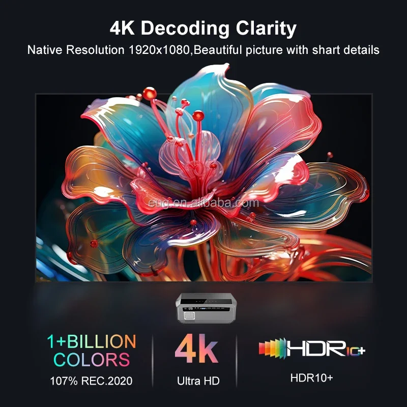 Projektor Google TV Home Theater Full HD 4K