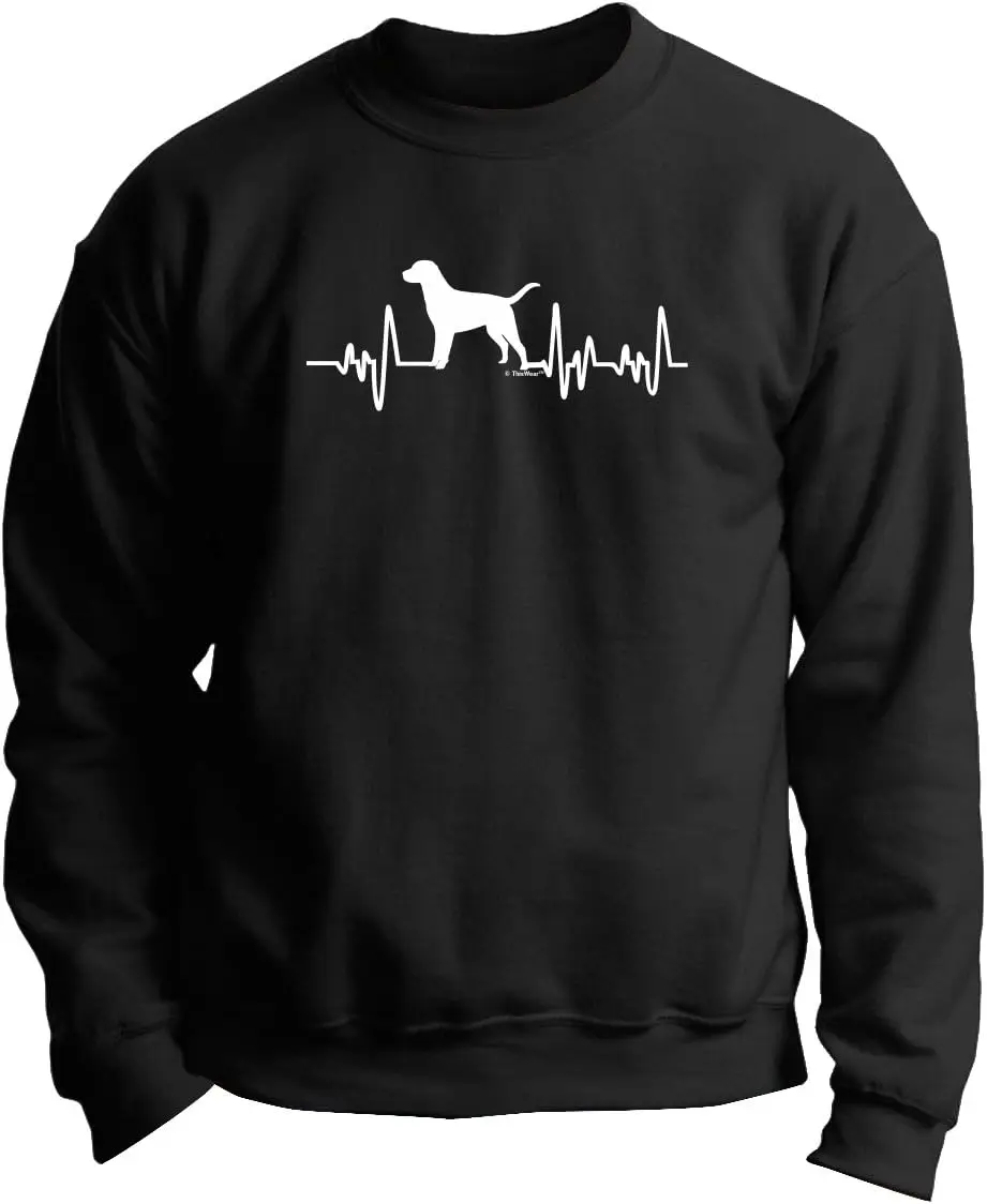 Labrador Retriever Gifts Dog Lover Heartbeat Lab Premium Crewneck Sweatshirt