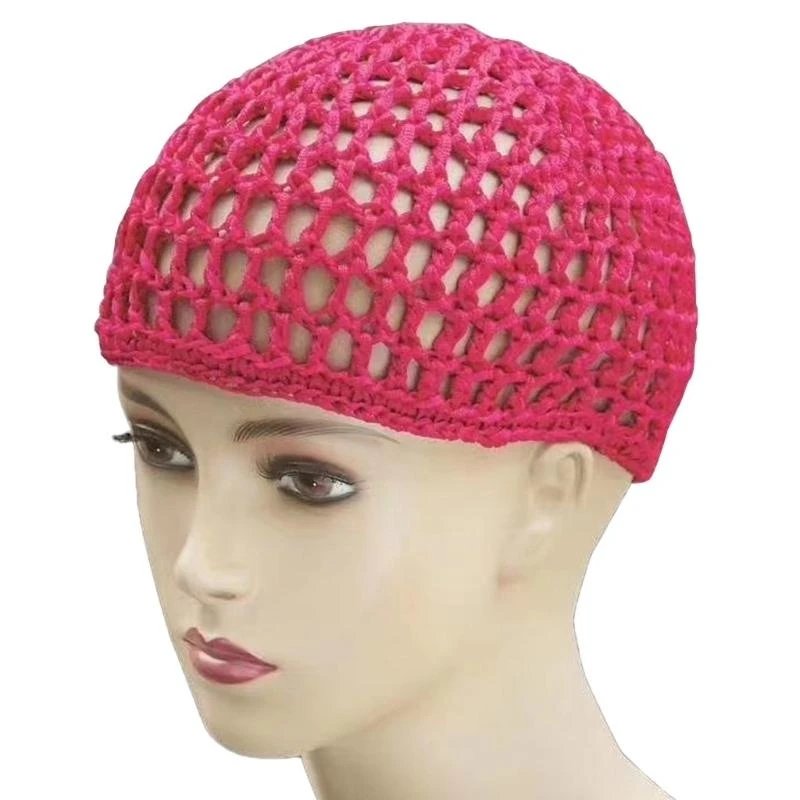 1-5 PCS Hollowout Crochet Brimless Hat Simple Skull Cap Breathable Knitted Hat for Autumn Winter Fashion Hair Net Sleep Headwear