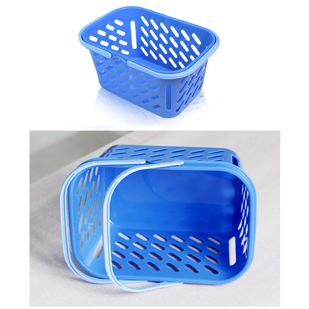 

Shopping Basket Toy Portable Kids Plastic Grocery Basket with Handle for Children Kids Kitchen Pretend Play Toy(Random Color)