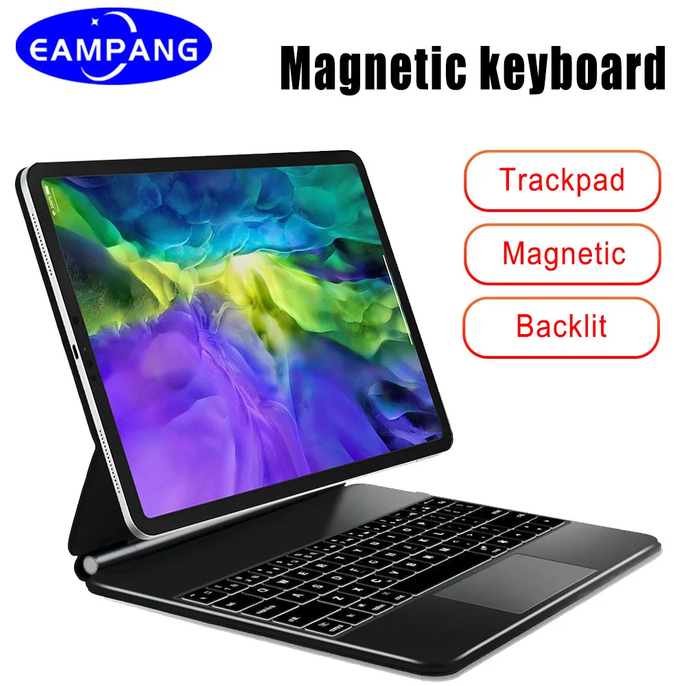 Magic Keyboard for iPad Pro 11 2018 2020 2021 2022 A1979 A1980 A2228 A2377 A2460 A2759 A2762 A2230 Folio Keyboard Spanish AZERTY