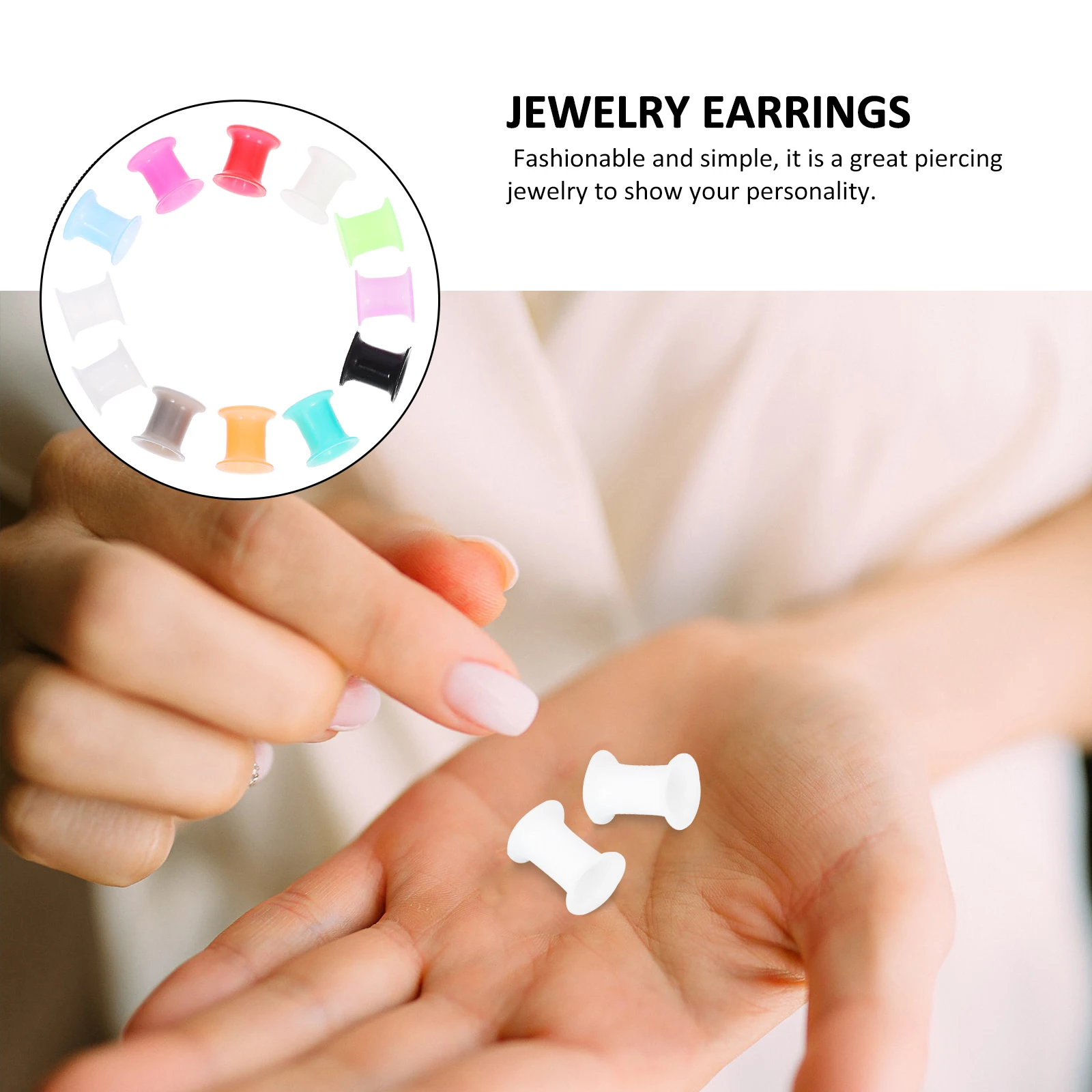 

24pcs Expander Stretchers Safe Material Body Ear Stretchers Jewelry Tunnel Plugs Gauge Flesh Tunnels Daily Wear Parties