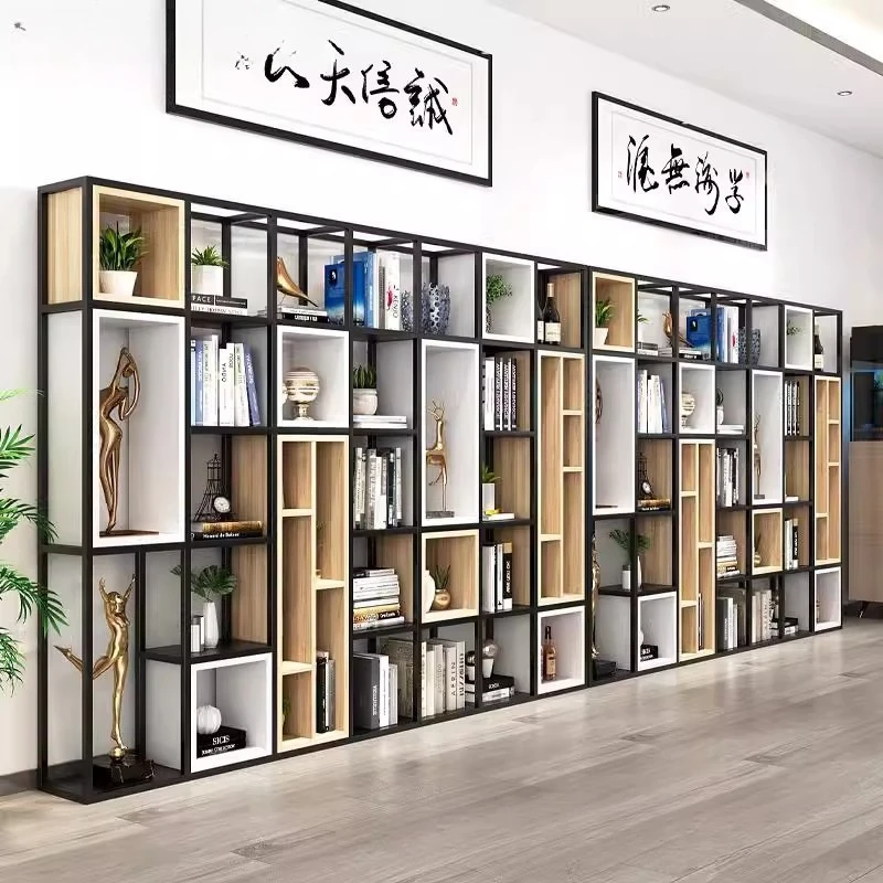 Bookshelf Floor-to-ceiling new Chinese-style Duobao Pavilion bookcase office decorative shelf
