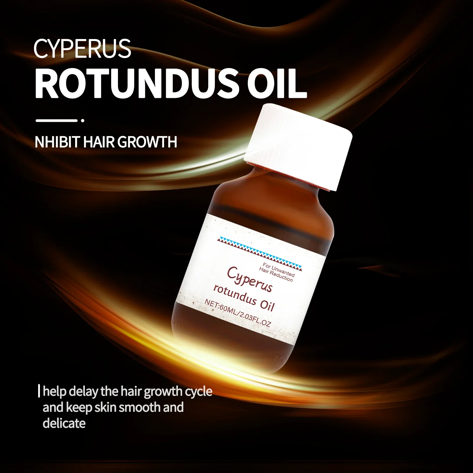 

Pure Evening Primrose Oil Natural Depilatory for Underarms, Legs, Arms & Body Inhibits at The Source for Nourished, Smooth Skin