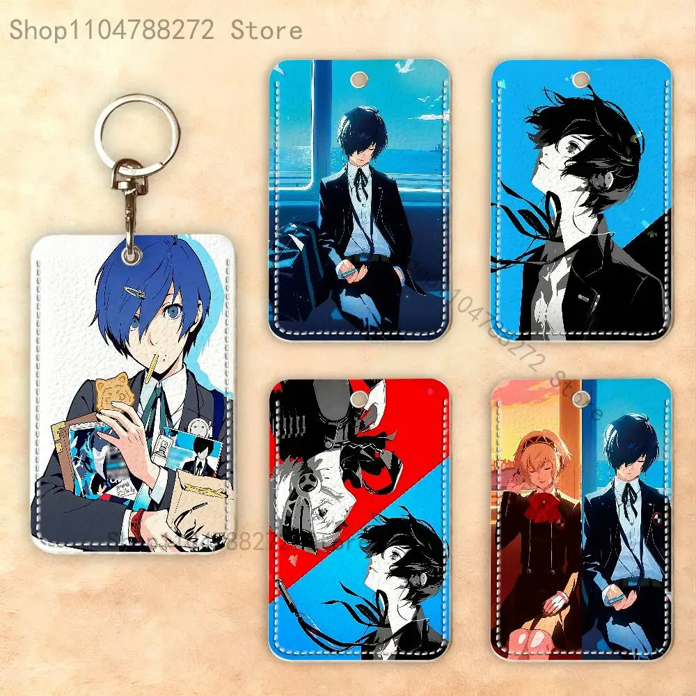 M-Makoto A-Aigis Premium PU Leather Card Holder Card Case with Metal Carabiner,Customizable Design for Daily Use