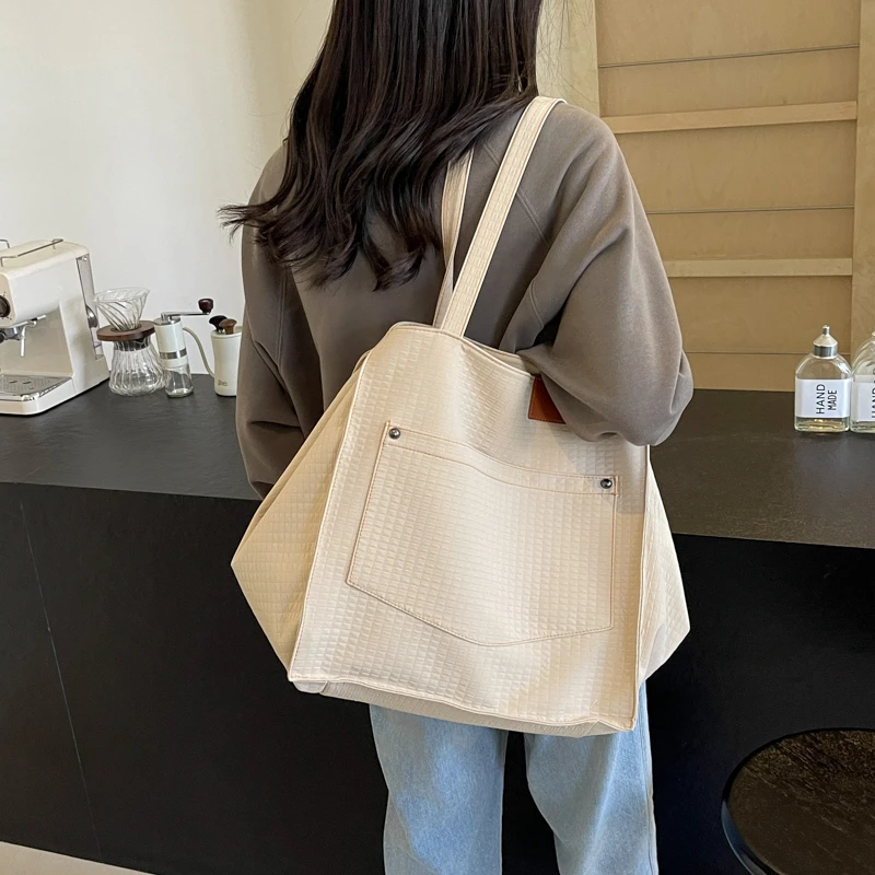 Large Capacity Canvas Shoulder Bags For Women Designer Classic Cloth Handbags Korea Solid Big Casual Totes Fashion Packages