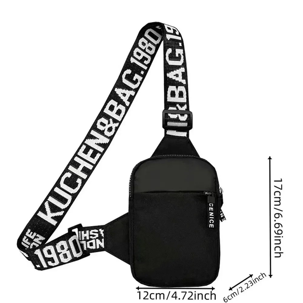 Chest Bag Women Sports Fitness Bag Purse Initial Name Lettern Pattern Sports Running Chest Pack for Men