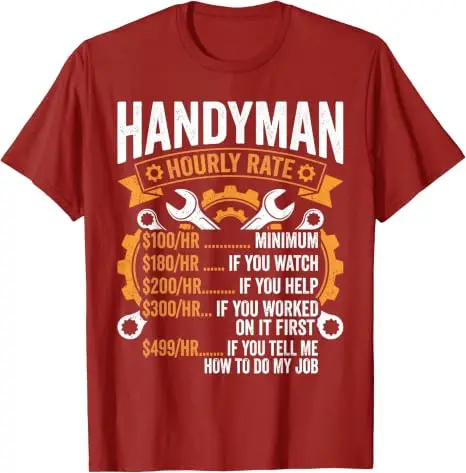 Lustiges Handwerker-Kunstwerk für Männer Jungen Papa Herr Fix-it Handwerker T-Shirt Y2k Herrenmode Wartungs- & Reparaturmann Grafik-Spruch T-Shirt Geschenk – Detail 8