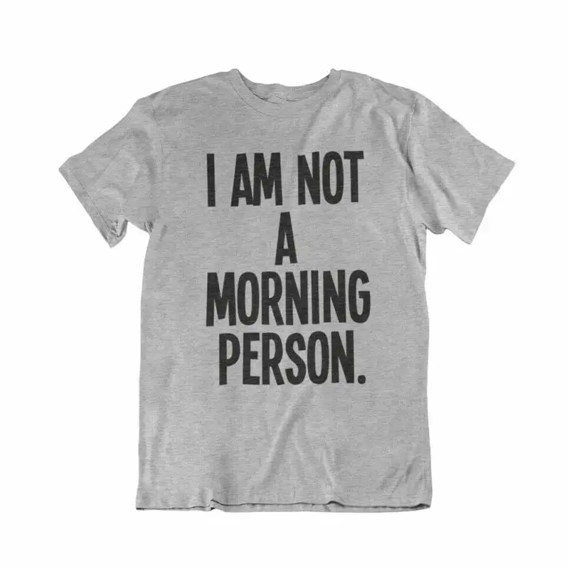 

Mens Funny Lazy T Shirt I Am Not A Morning Person Christmas Joke