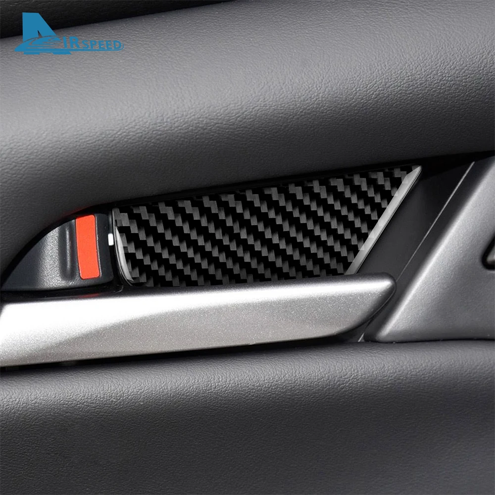 حقيقي لينة ألياف الكربون ملصق لمازدا 3 2019-2025/CX-30 2020-2025 LHD RHD باب السيارة الداخلي السلطانية لوحة الداخلية اكسسوارات الكسوة
