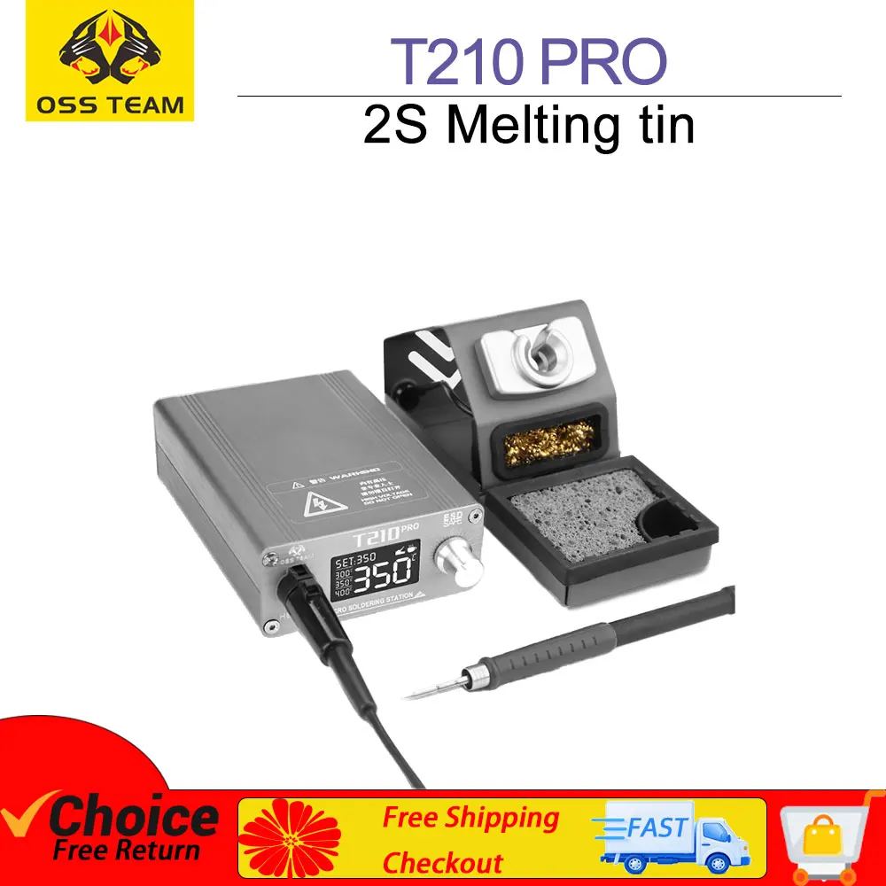 

OSS T210 PRO Smart Soldering Station Digital Welding Equipment Solder Machine for Electronic Mobile Phone PCB Repair Tools C210