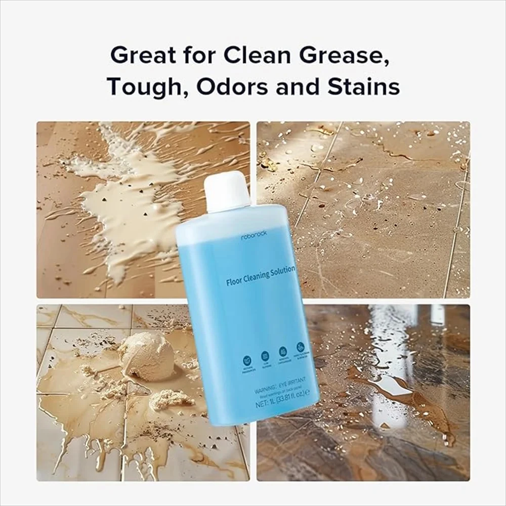 Original Roborock floor cleaning Fluid,Floor Cleaner For Hardwood, Compatible with Mopping and Wet and Dry Robot Vacuum,1Le