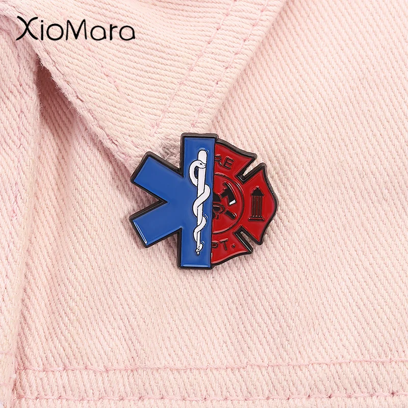 

Fire Paramedic Enamel Pin EMS First Responder Medical Firefighter Brooch Lapel Backpack Badge Jewelry Gifts For Friends