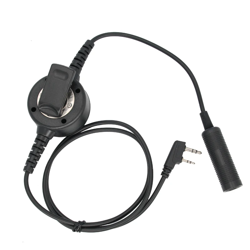K-plug Waterproof Tactical PTT for K6/TK11/UVK1/5RH Radios, Adapt to 7.1mm NATO Civilian Throat Control, Bone Conduction Headset