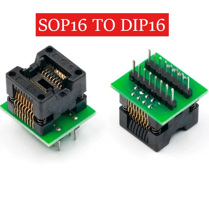 SOP16 TO DIP16 SOP16 turn DIP16 SOIC16 to DIP16 IC socket Programmer Wiring Harnessadapter Socket 150mil