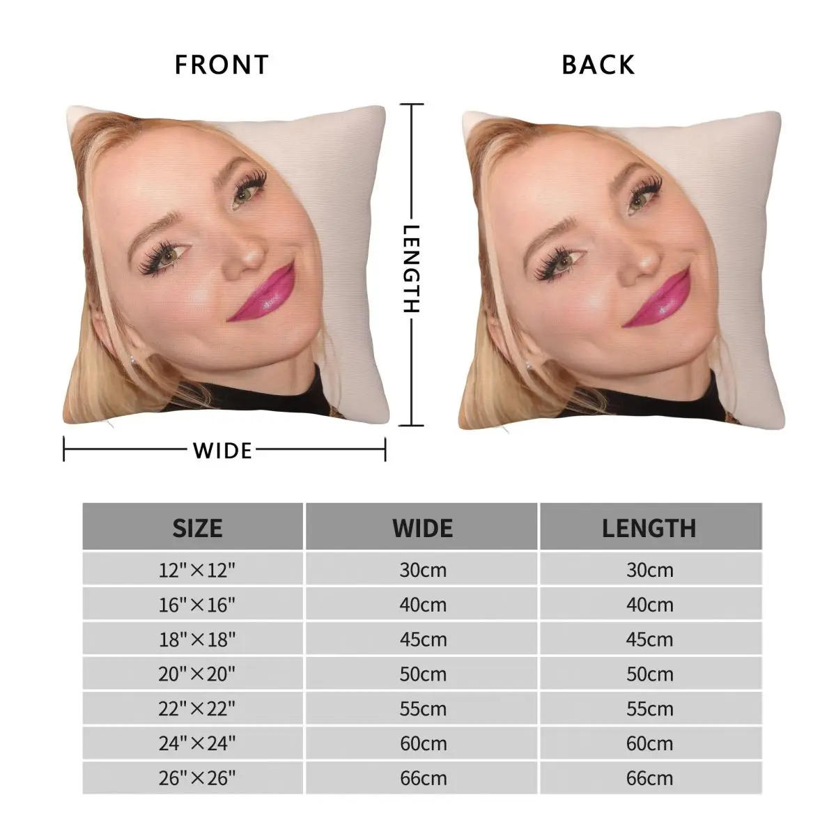 Dove Cameron Square Pillowcase Polyester Linen Velvet Creative Zip Decor Sofa Cushion Cover 18